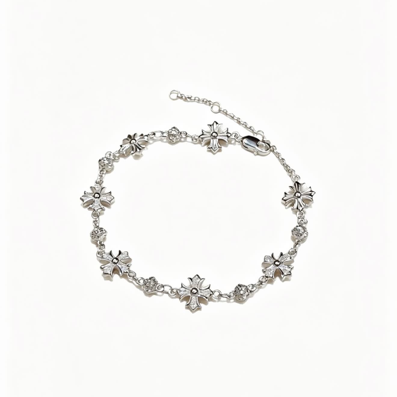 Chrome Hearts Silver Flower Bracelet